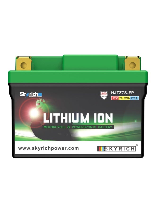 Skyrich HJTZ7S-FP 12V LiFePO4 Lithium Motorcycle Starter Battery 170A CCA Lightweight Maintenance Free Fast Charging Replacement for YTZ7S YTX7L-BS TTZ7S - Image 1
