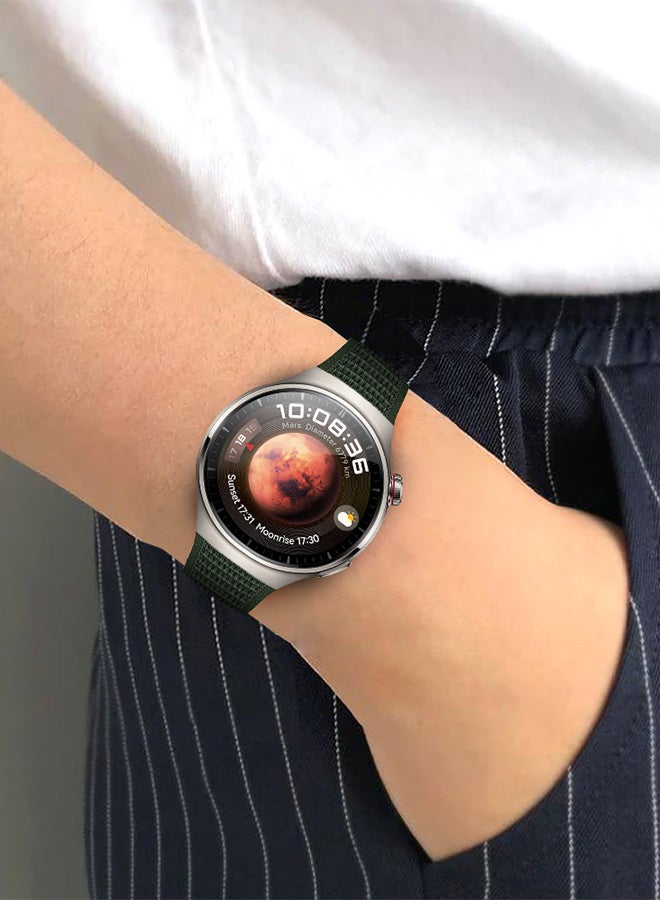 CATANES 20mm Nylon Sport Watch Band Replacement Wristbands Watch Strap Dark Green - Image 2