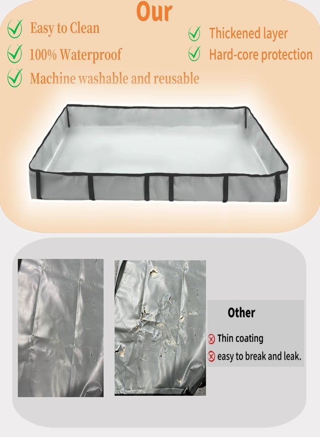 DZWLKJ Guinea Pig Cage Liner Tarp Bottom Waterproof and Washable Base Also for Rabbits, Bunny, Chinchesillas, Hedgehog, Ferrets and Other Small Animals(24x72 inches) - Image 5