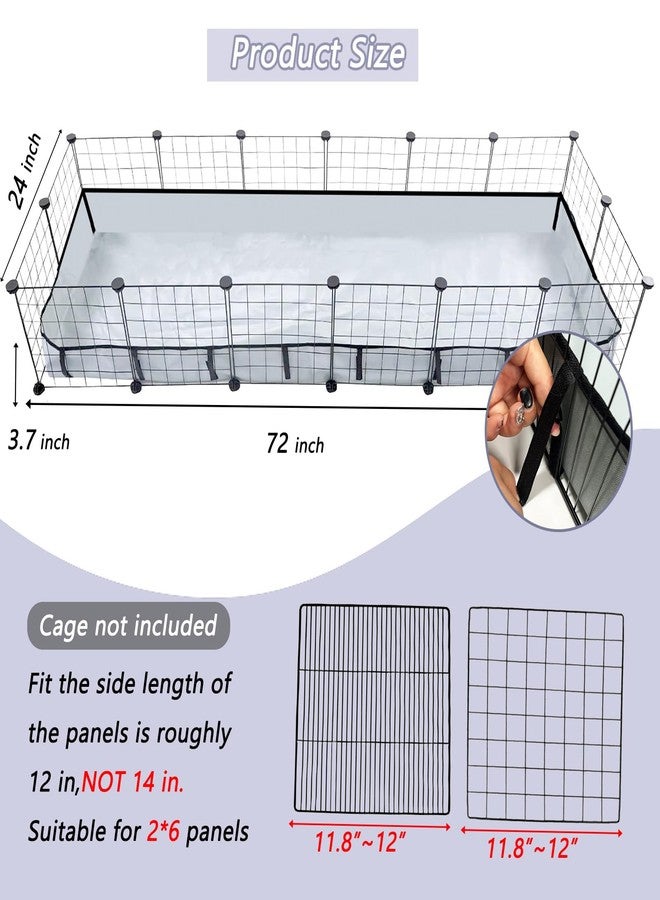 DZWLKJ Guinea Pig Cage Liner Tarp Bottom Waterproof and Washable Base Also for Rabbits, Bunny, Chinchesillas, Hedgehog, Ferrets and Other Small Animals(24x72 inches) - Image 2