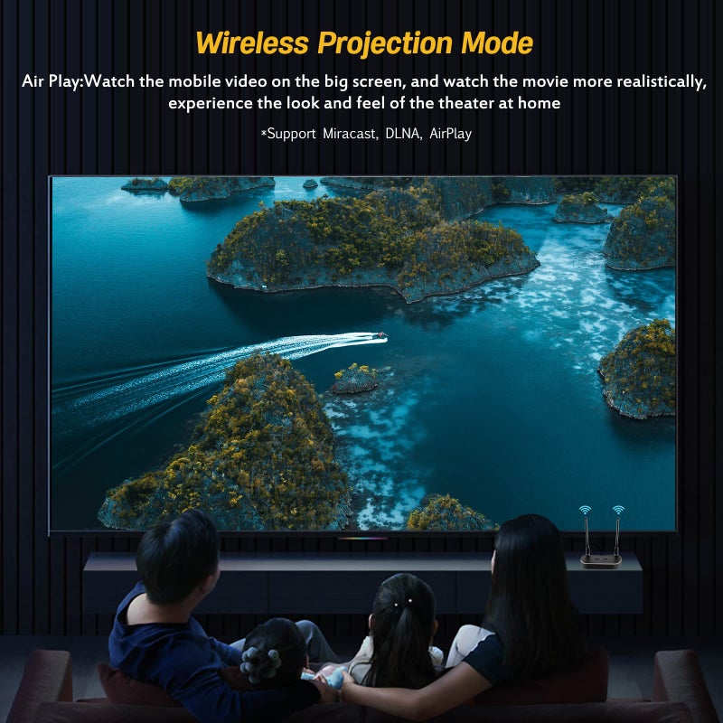 Pofan Wireless HDMI Transmitter and Receiver 4K Kit, Full HD 4K Wireless Presentation Equipment HDMI Adapter, Plug and Play Streaming Media. Laptop, Dongle, PC, Smart Phone to HDTV/Projector 165FT/50M - Image 3