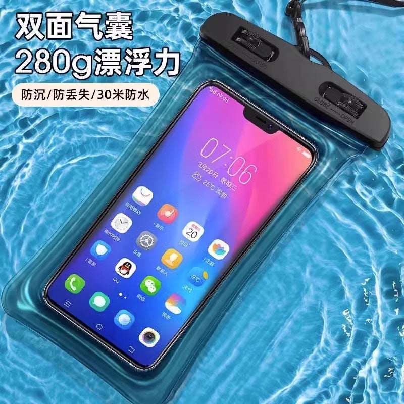 Mobile Phone Waterproof Bag with Thickened Airbag Protective Cover, Touchable and Photo-Capable, Suitable for Travel, Outdoor Activities, Swimming, and Rafting - Image 5