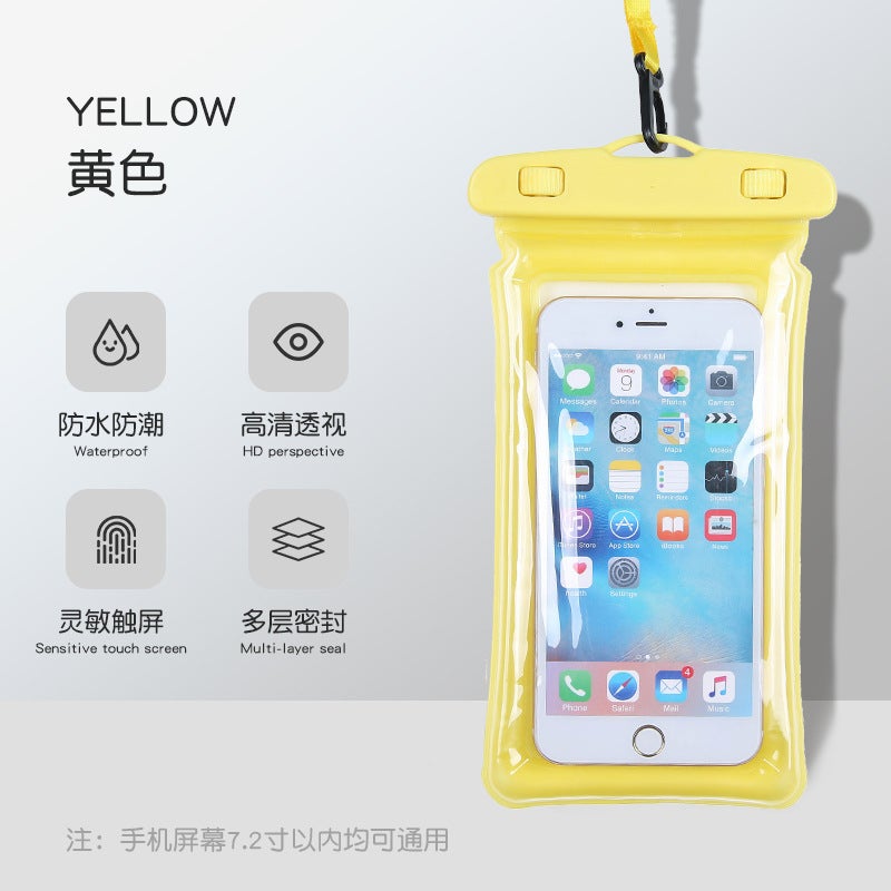 Mobile Phone Waterproof Bag with Thickened Airbag Protective Cover, Touchable and Photo-Capable, Suitable for Travel, Outdoor Activities, Swimming, and Rafting - Image 1