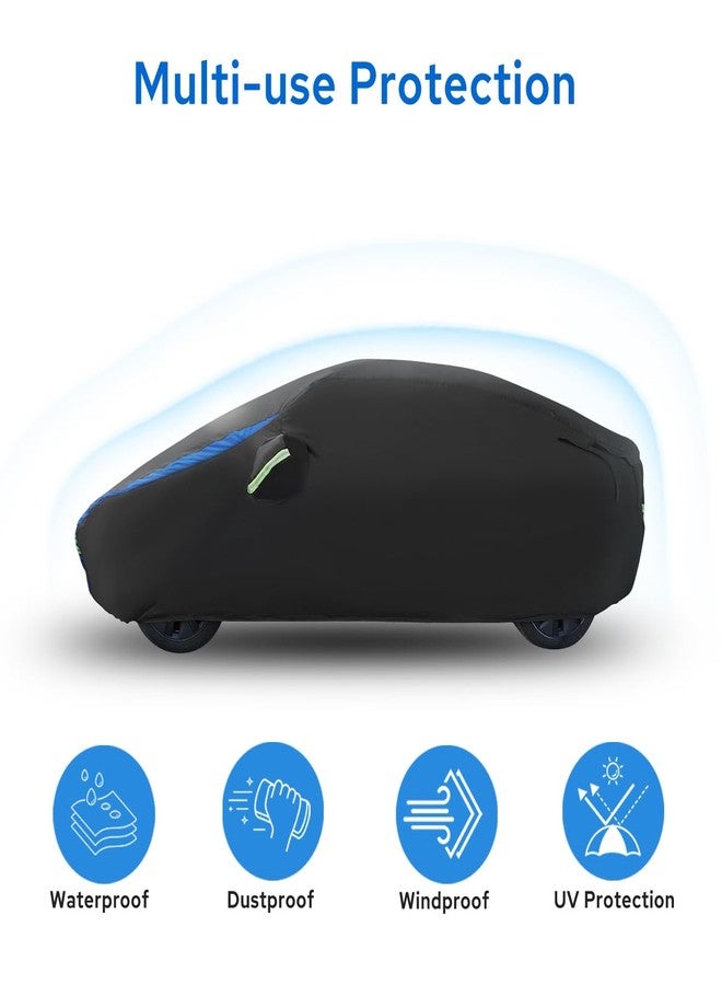 Avecrew Car Cover for Tesla Model Y, Custom Fit Full Exterior Cover with Charging Port and Breathable Ventilation Mesh, Waterproof All Weather Outdoor Rain Snow Sun Protection Cover - Image 4