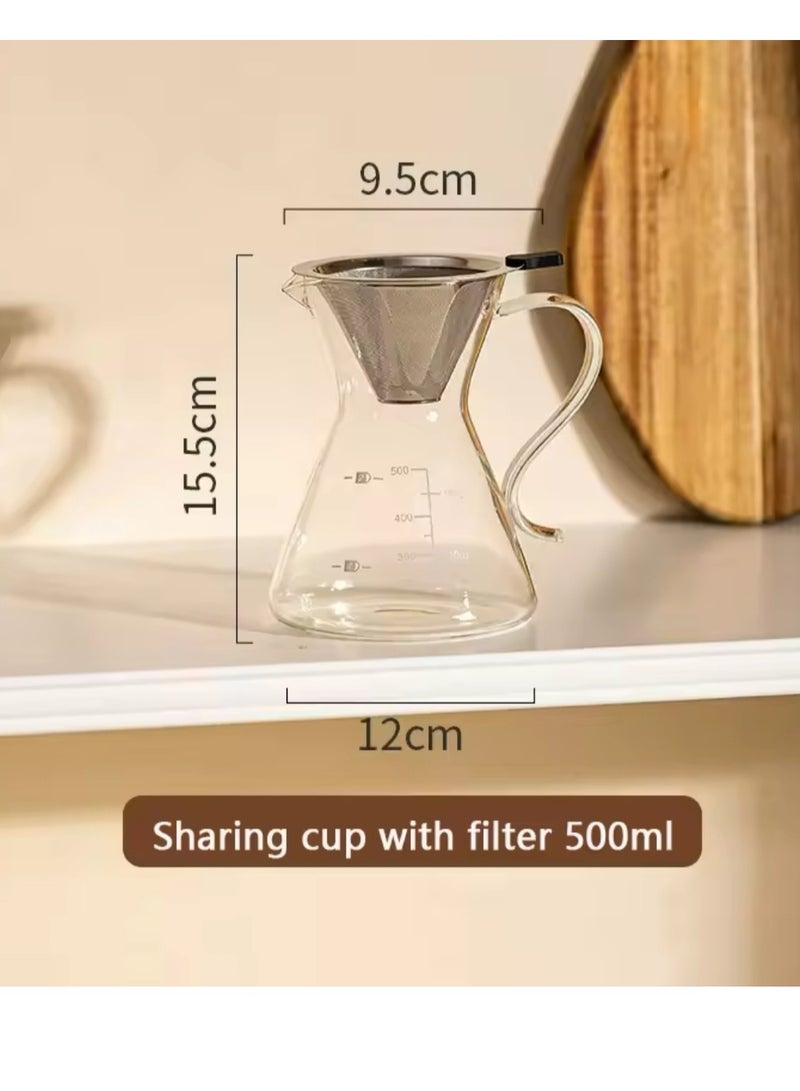 Hand Brewed Coffee Pot Set Home Ice Drip Sharing Pot With Filters Kitchen Coffeware Pour Over Coffee Drip Kettle  - Image 3