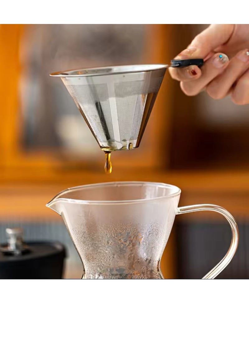 Hand Brewed Coffee Pot Set Home Ice Drip Sharing Pot With Filters Kitchen Coffeware Pour Over Coffee Drip Kettle  - Image 4