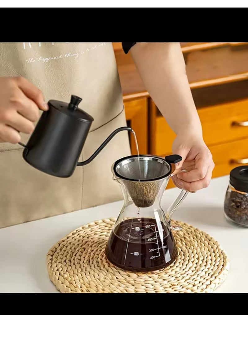 Hand Brewed Coffee Pot Set Home Ice Drip Sharing Pot With Filters Kitchen Coffeware Pour Over Coffee Drip Kettle  - Image 5