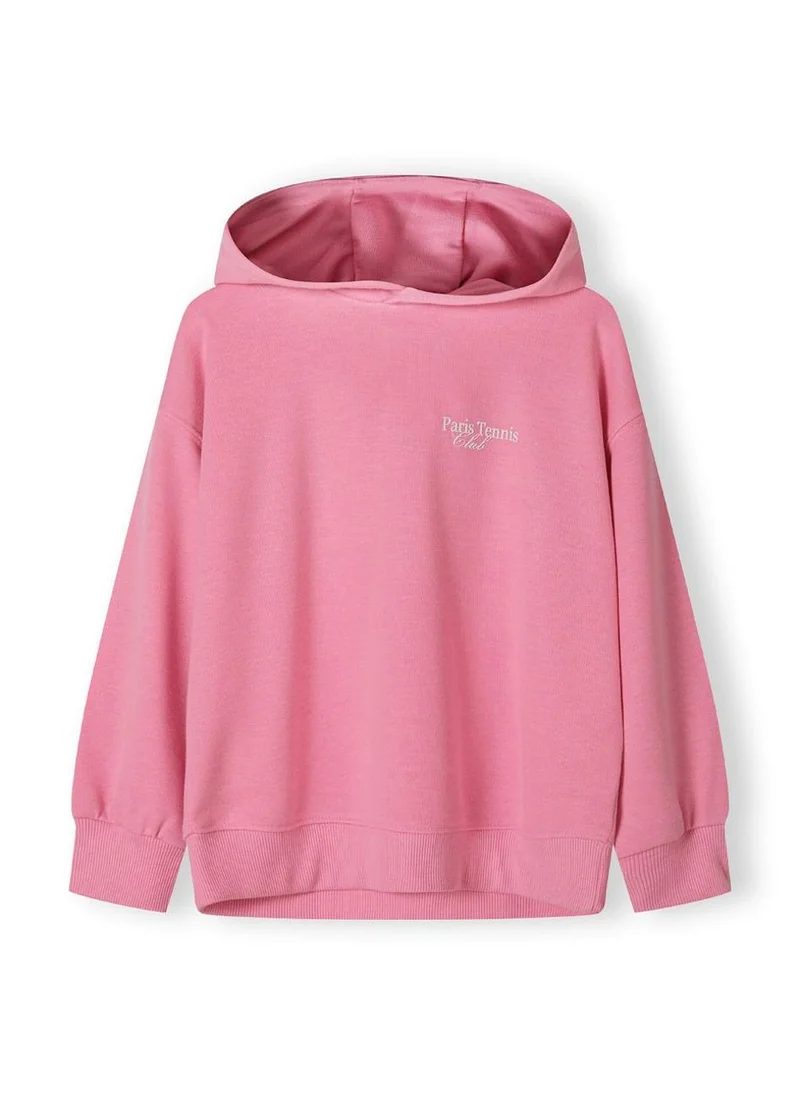 MINOTI Kids Girls Hoodie and Shorts Set with Print and Drawstring