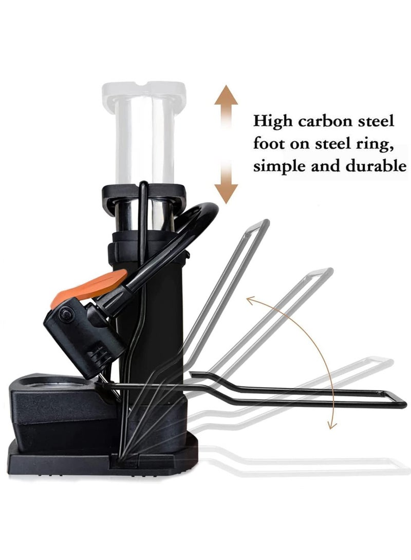 Generic Double Barrel Foot Pump, Portable Bike Pump, Foot Bike Pump with Pressure Gauge, Bicycle Air Tire Pump Super Fast Tyre Inflation, Bike Pump Fits Presta and Schrader Valve  - Image 5