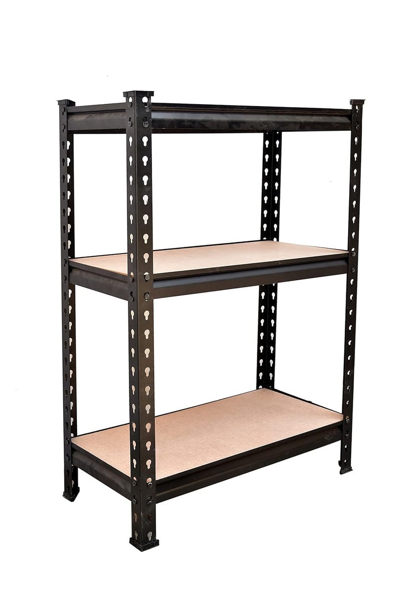VISHVA Shelves Iron Matte Finish Adjustable Shelving Storage Utility Display Rack Steel Boltless Rivet Rack 36 H 24 W 12 D 3 Layer - Image 5