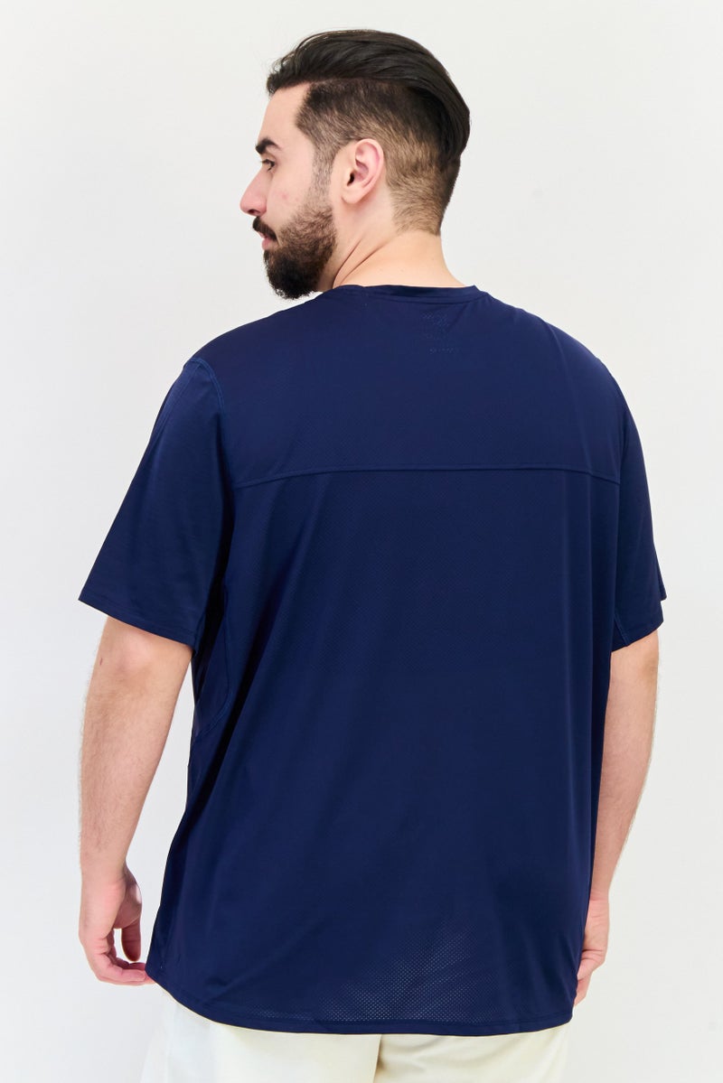 Reebok Men Sportswear Fit Short Sleeve Training T-shirt, Navy  - Image 3