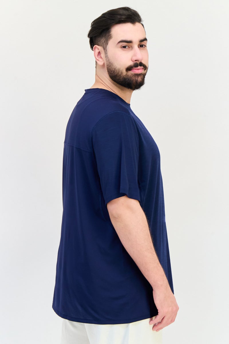 Reebok Men Sportswear Fit Short Sleeve Training T-shirt, Navy  - Image 2