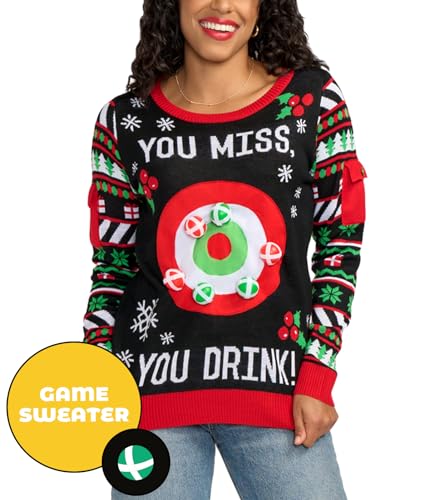 Tipsy Elves Women's Drinking Game Ugly Christmas Sweater: Small - Image 5