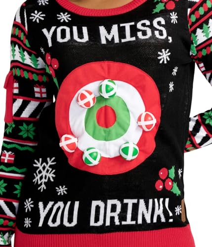 Tipsy Elves Women's Drinking Game Ugly Christmas Sweater: Small - Image 3