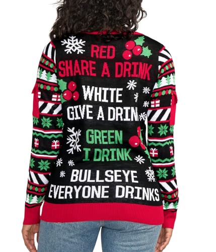 Tipsy Elves Women's Drinking Game Ugly Christmas Sweater: Small - Image 2