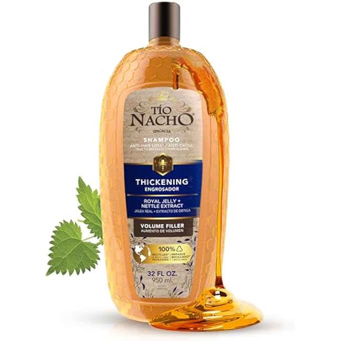 Tio Nacho THICKENING SHAMPOO, VOLUMIZING, ANTI HAIR LOSS & ANTI BREAKAGE WITH ROYAL JELLY, NETTLE & GINSENG, PARABEN & CRUELTY FREE, 32 FL OZ - Image 1
