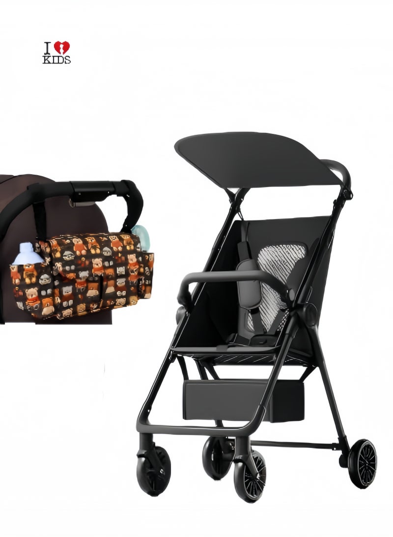 I LOVE KIDS Kids Lightweight Stroller,With Multifunctional Diper Bag For Trip - Image 1