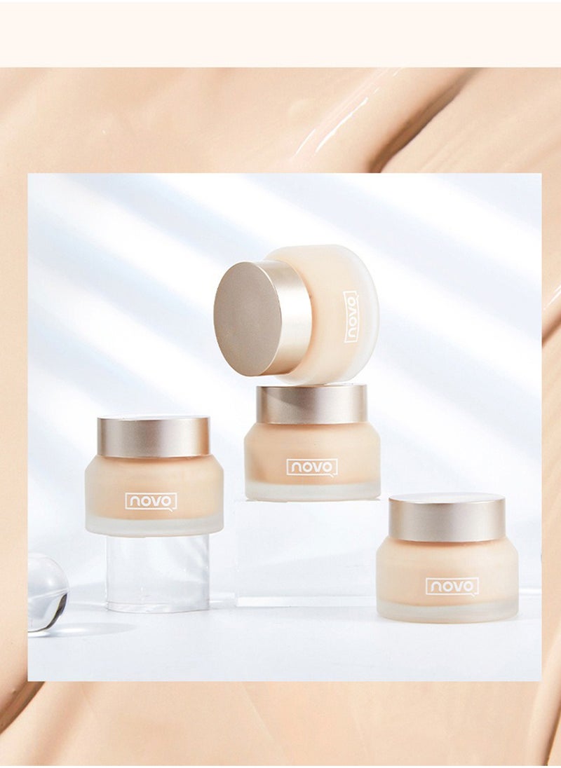 Novo Light Foundation Cream, Moisturizing Long Lasting Waterproof Face Makeup Foundation, Natural Foundation, Brightening Full Coverage Concealer, Even Skin Tone 30g  - Image 3
