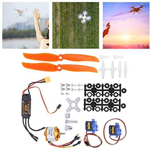 Chazcool RC Plane Motor Kit, RC Airplane Motor 2212 KV2200 Motor + 40A XT60T ESC + SG90 Servo + 6035 Propeller Accessory Kit, RC Airplane Power Kit - Image 4