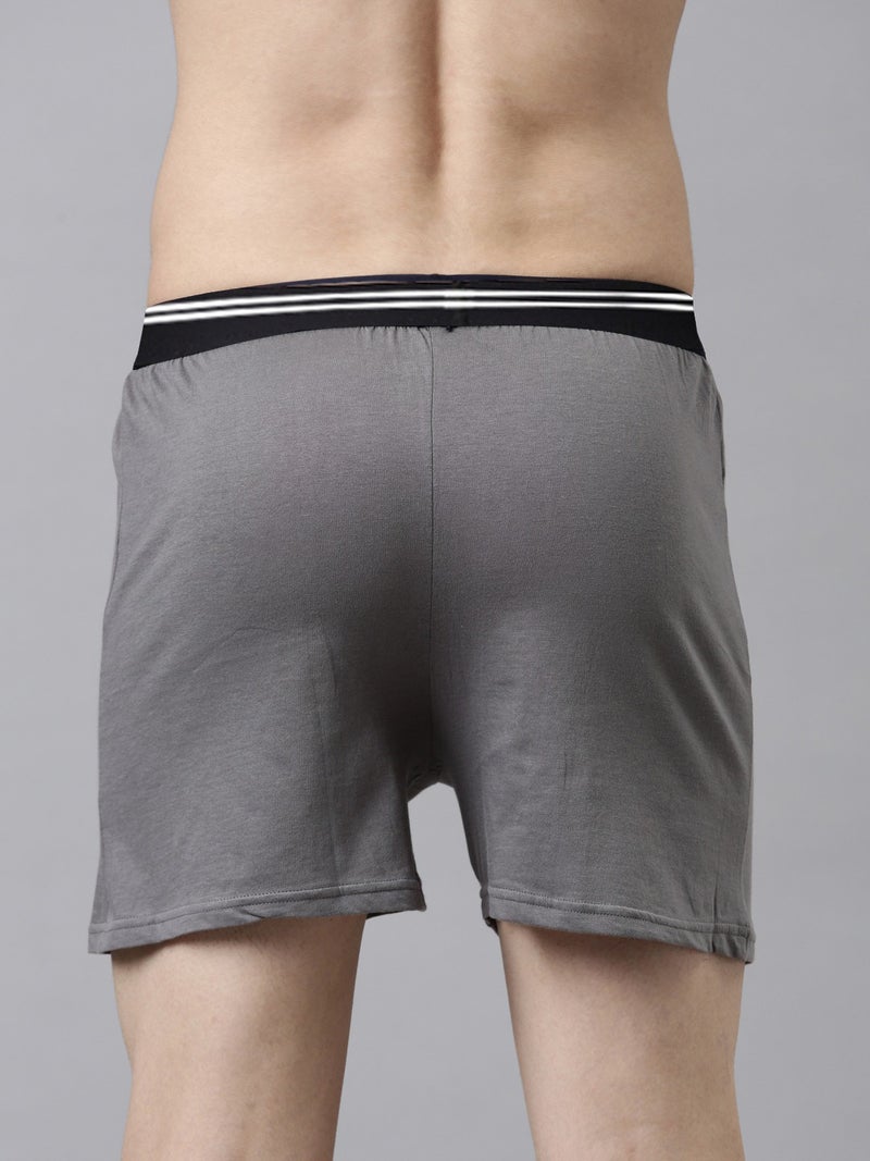 Joven Men Solid Pure Cotton Boxers Pack Of 2 - Image 3