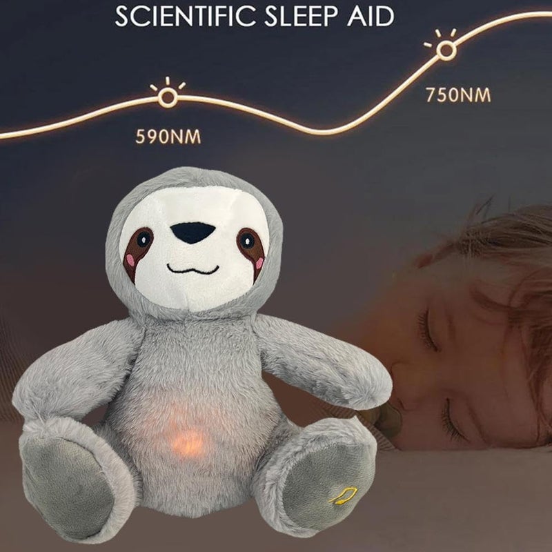 SOLARAE Sleep Buddy Breathing Otter Plushies with Music and Lights, Breathing Otter Sleep Soothers for Anxiety and Sleep, Sleeping Companion for Kids Boys and Girls Adults Gifts - Image 2
