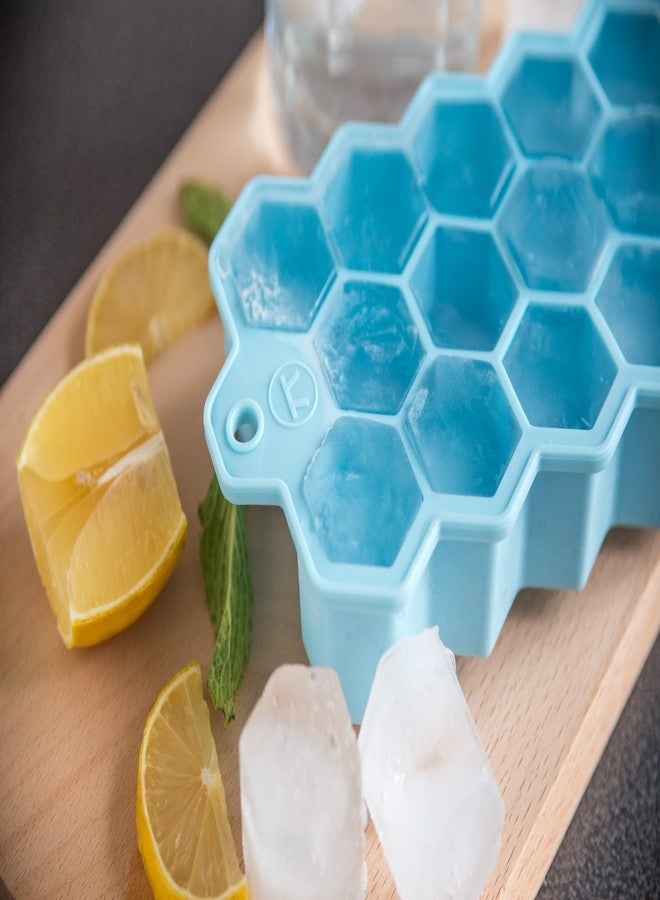 Outset Silicone Hexagon Ice Cube Tray, Large Cubes - Image 3