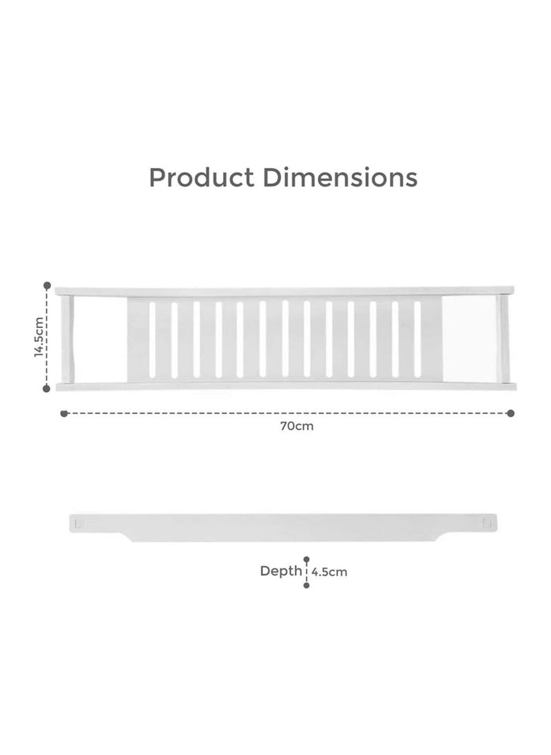 Generic Bathtub Tray Polyvinyl Chloride (PVC) Bathtub Stand Holder, Luxury Book Rest, Device Tablet, Kindle, iPad, Smart Phone Tray For A Home Spa Experience  - Image 2
