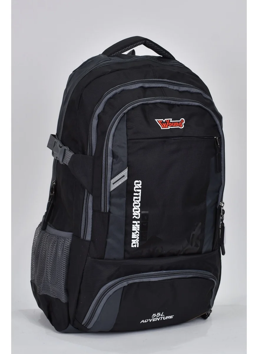 Elatae Young Ultra Light Luxury Fabric Multi-Eye Daily Mountaineer Backpack Black 55 Liter 51505