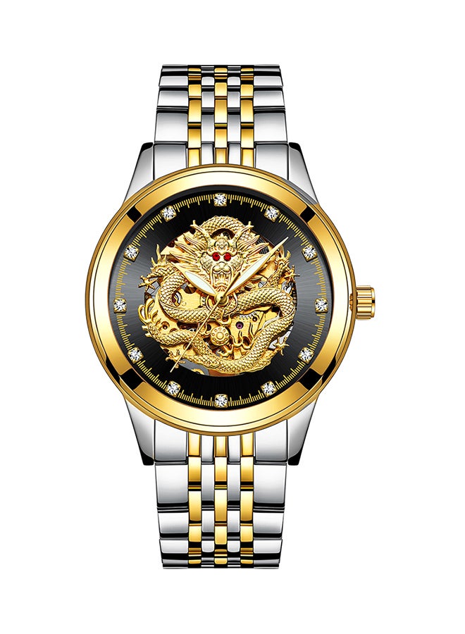 تيفيز ساعة يد مقاومة للماء بعقارب وسوار من الستانلس ستيل طراز 9006B للرجال