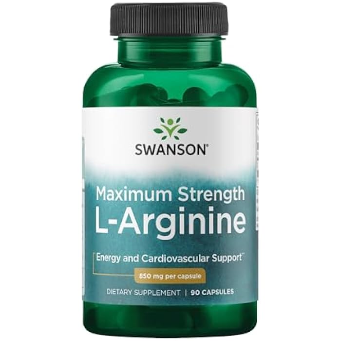 Swanson Amino Acid Super-Strength L-Arginine 850 Milligrams 90 Capsules - Image 1