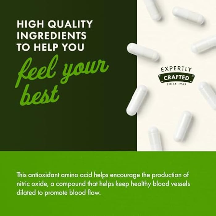 Swanson Amino Acid Super-Strength L-Arginine 850 Milligrams 90 Capsules - Image 5