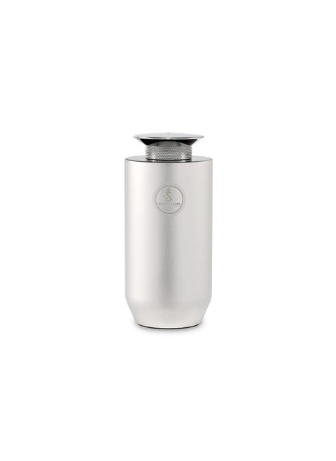 جهاز تعطير السيارة Scent Drive - بطارية قابلة لإعادة الشحن بسعة 2000mAh، مدمج وأنيق، شدة العطر قابلة للتخصيص، يناسب حاملة الأكواب (فضي)
