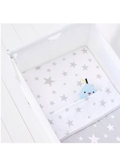 Snuz 3 Pieces Crib Bedding Set For Infant And Baby, 100% Soft Jersey Cotton, Contents: 1X Blanket, 2Xcrib Sheets Fitted Sheet Size:44 X 80Cm (Max.), Blanket Size: 75 X 75Cm - Stars  - Image 2