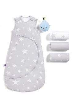 Snuz 3 Pieces Crib Bedding Set For Infant And Baby, 100% Soft Jersey Cotton, Contents: 1X Blanket, 2Xcrib Sheets Fitted Sheet Size:44 X 80Cm (Max.), Blanket Size: 75 X 75Cm - Stars  - Image 5