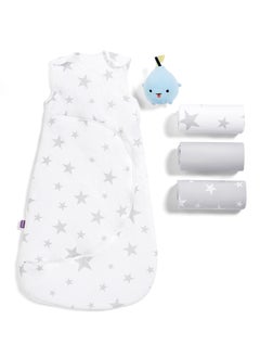 Snuz 3 Pieces Crib Bedding Set For Infant And Baby, 100% Soft Jersey Cotton, Contents: 1X Blanket, 2Xcrib Sheets Fitted Sheet Size:44 X 80Cm (Max.), Blanket Size: 75 X 75Cm - Stars  - Image 4