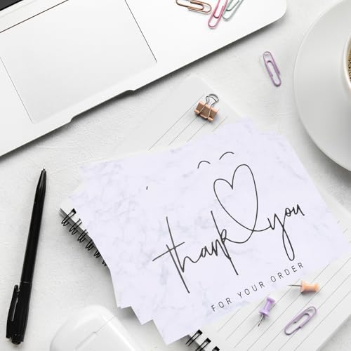 Aruicheng 50pcs Thank You Cards Thank You Card Small Business Thank You Notes Bulk Small Mini Business Cards Blank Appreciation Cards Pack of Thank You Note Cards for Wedding Bridal Shower Graduation - Image 3
