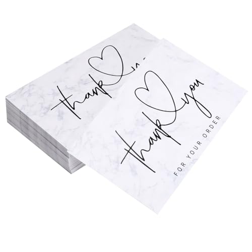 Aruicheng 50pcs Thank You Cards Thank You Card Small Business Thank You Notes Bulk Small Mini Business Cards Blank Appreciation Cards Pack of Thank You Note Cards for Wedding Bridal Shower Graduation - Image 1