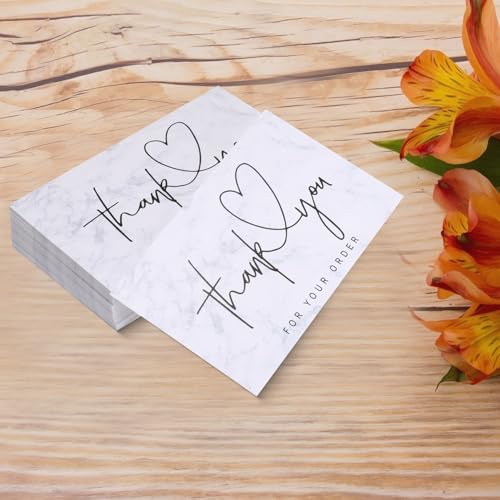 Aruicheng 50pcs Thank You Cards Thank You Card Small Business Thank You Notes Bulk Small Mini Business Cards Blank Appreciation Cards Pack of Thank You Note Cards for Wedding Bridal Shower Graduation - Image 4