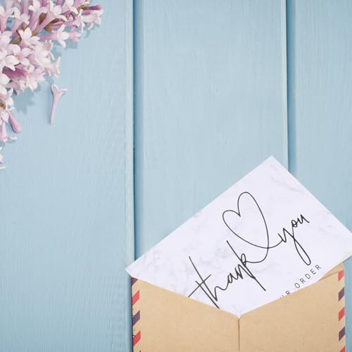 Aruicheng 50pcs Thank You Cards Thank You Card Small Business Thank You Notes Bulk Small Mini Business Cards Blank Appreciation Cards Pack of Thank You Note Cards for Wedding Bridal Shower Graduation - Image 5