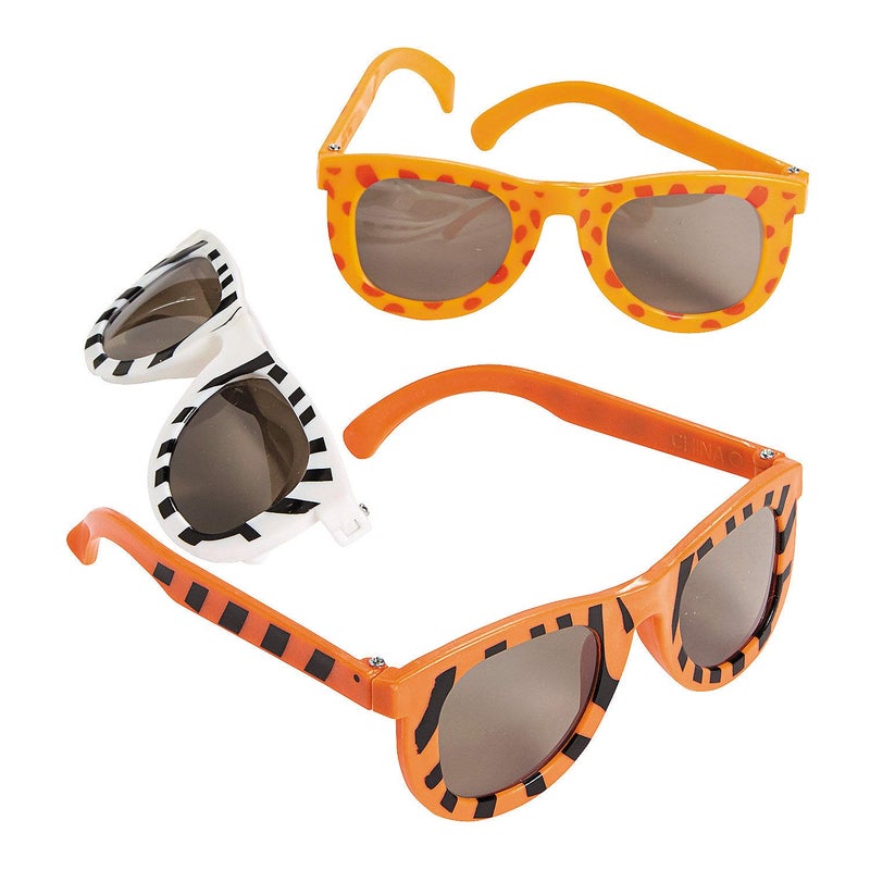 Fun Express Animal Print Sunglasses (1 Dozen) Party Favors - VBS Vacation Bible School Supplies/Decor Summer & Beach Accessories - Image 1