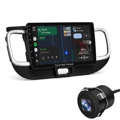 Modorwy Hyundai Venue 2019 Original QLED 9” Zlink Car Android Stereo | OS 13 | 4GB+32GB | Display Support Car Play & Android Auto | incl. AHD Rear Camera & Frame Compatible with 1 Year Warranty - Image 1