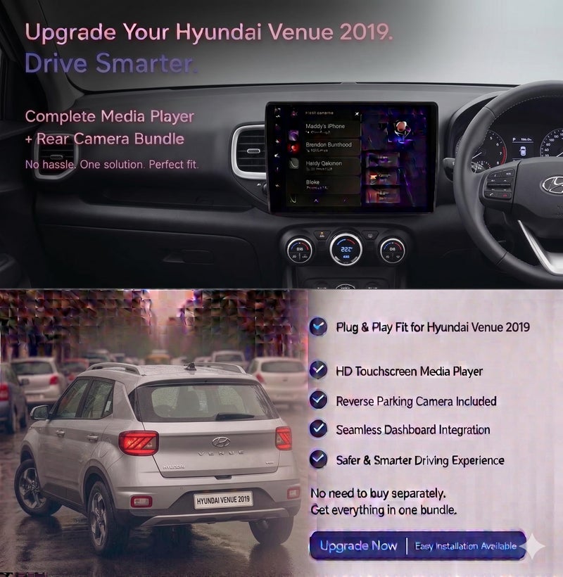 Modorwy Hyundai Venue 2019 Original QLED 9” Zlink Car Android Stereo | OS 13 | 4GB+32GB | Display Support Car Play & Android Auto | incl. AHD Rear Camera & Frame Compatible with 1 Year Warranty - Image 3