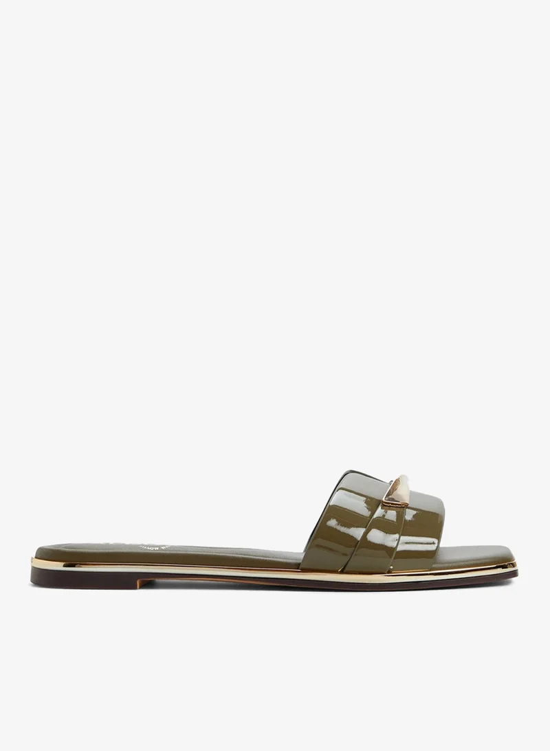 ALDO Darlina Green Flat Sandals