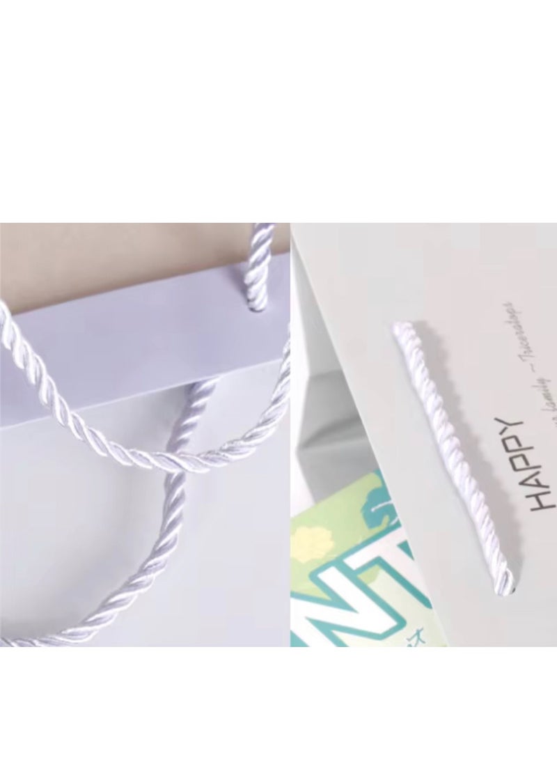 10 Pieces Cute Dinosaur Gift Packing Bags For Birthday Children's Day Shopping White Card Paper Bags Gray 24.5×19.5×9.5cm - Image 4