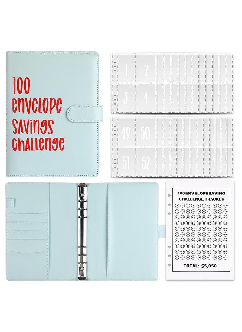 Y&D A5 Loose Leaf Book 100 Days Of Saving Money Saving Money Challenging Cash Envelopes Saving Money Couple Games Budget Binder Challenging Couple Gifts  - Image 1