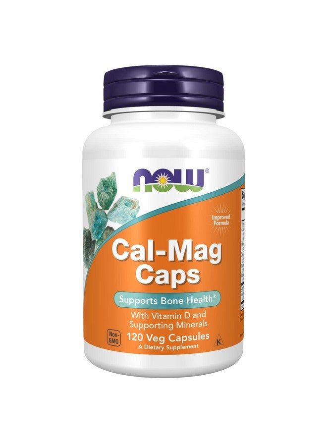 now Supplements Calmag With Zinc Copper Manganese And Vitamin D 120 Capsules - Image 1