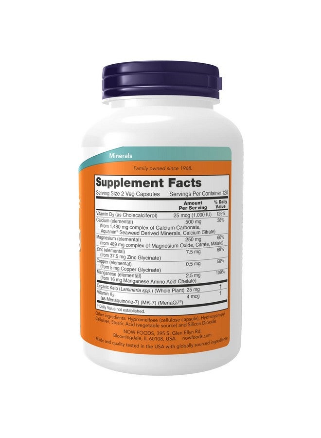 now Supplements Calmag With Zinc Copper Manganese And Vitamin D 120 Capsules - Image 2