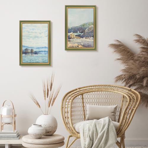 Space Art Deco,12x18 Picture Frame with Real Glass,Ornate 12 x 18 Photo Frame,Wall Display(Green Gold) - Image 3
