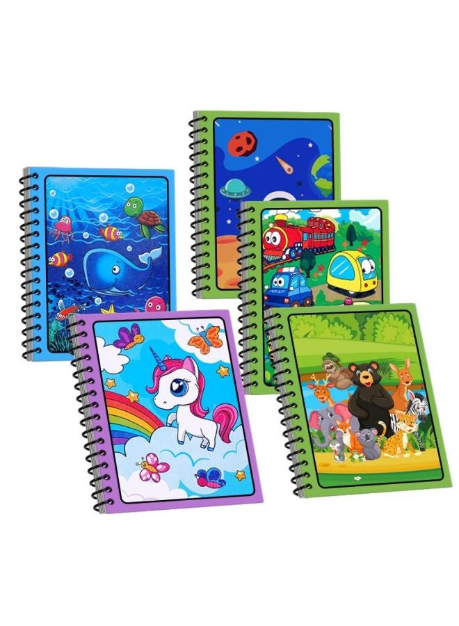 Cookss Magic Water Drawing Book, Reusable Doodle Water Pen, Magic Coloring Dinosaur, Children's Toy For Boys And Girls, 6 Books - Image 5