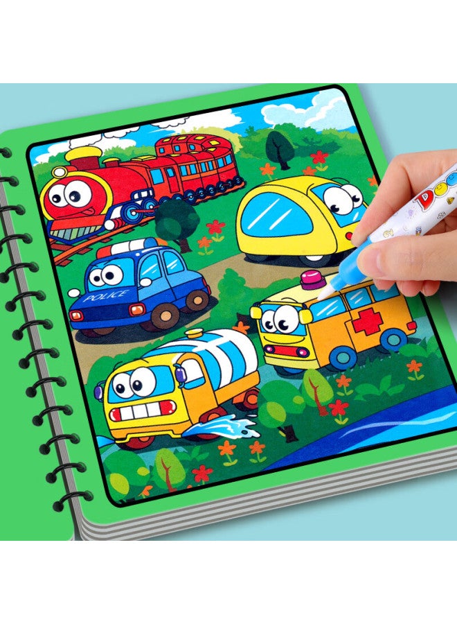 Cookss Magic Water Drawing Book, Reusable Doodle Water Pen, Magic Coloring Dinosaur, Children's Toy For Boys And Girls, 6 Books - Image 4